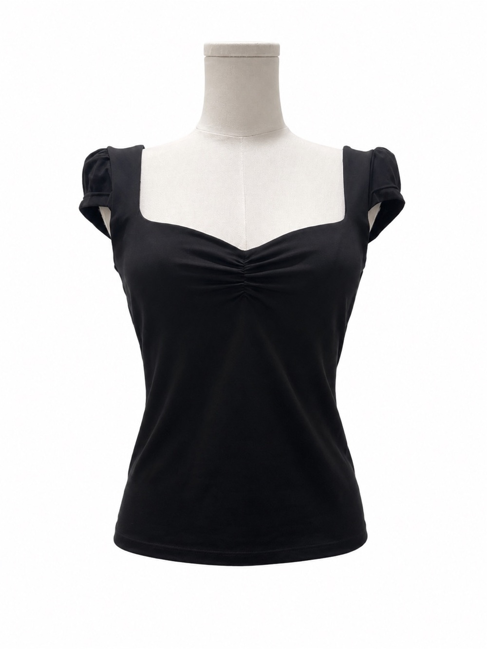 Blogilates Women's Sweetheart Cropped Short Sleeve Shirt -Black M NWT